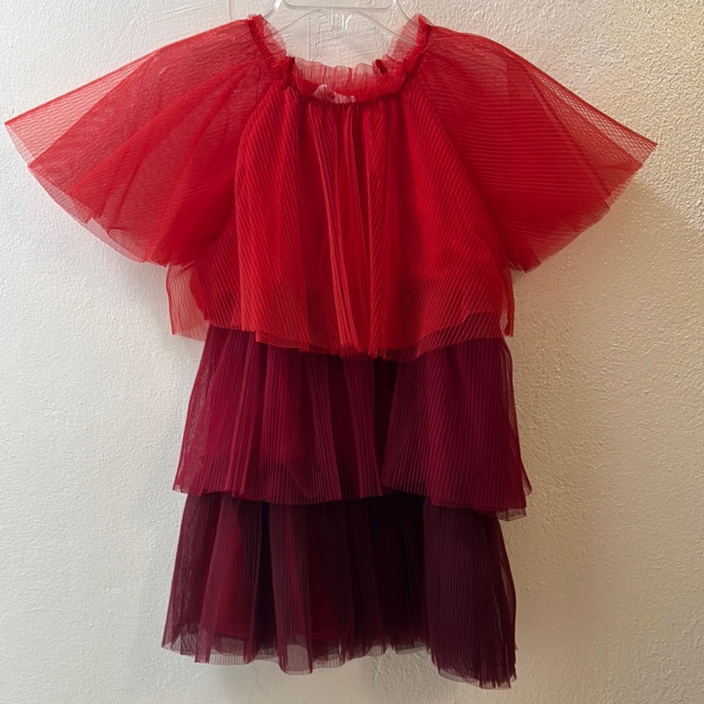 EUC H&M Red Dress with Tulle Layers